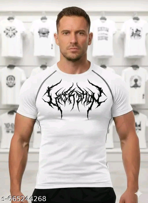 GYM FIT T-SHIRT WITH TRENDY VENOM DESIGN