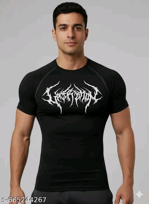 GYM FIT T-SHIRT WITH TRENDY VENOM DESIGN